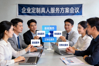 企业定制真人服务方案会议现场，团队按需组合服务模块