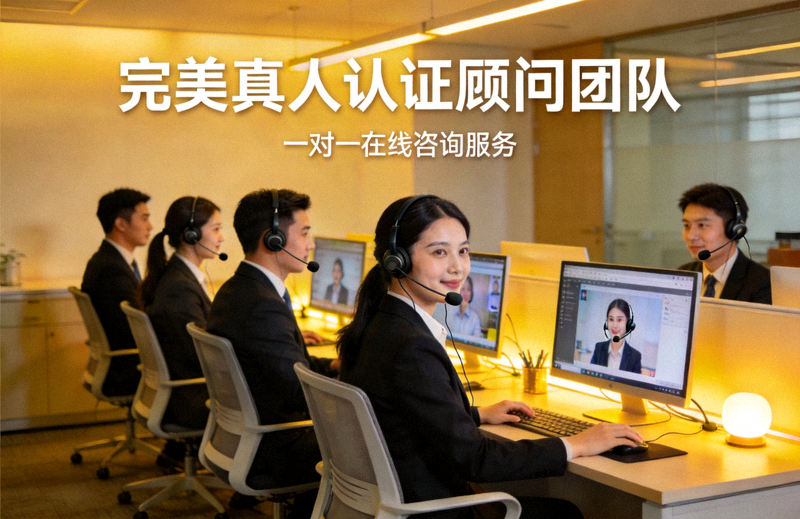 完美真人认证顾问团队在线为用户提供一对一真人咨询服务