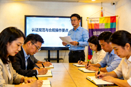 真人培训讲师为学员讲解认证规范与合规操作要点